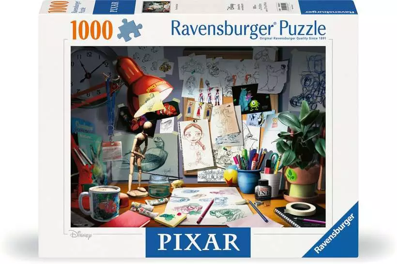 Disney Pixar: The Artist's Desk - Standard Adult Puzzle, 1000 Pieces