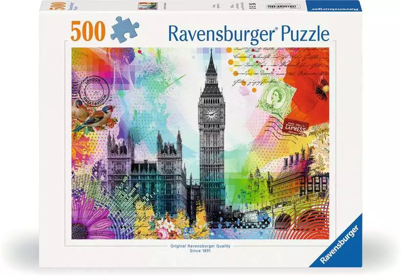 London Postcard - Standard Adult Puzzle, 500 Pieces