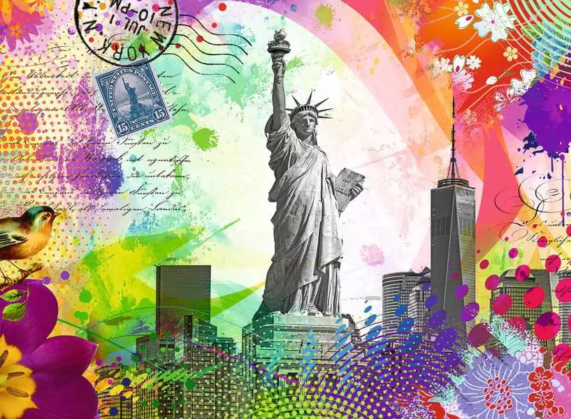New York Postcard - Standard Adult Puzzle, 500 Pieces