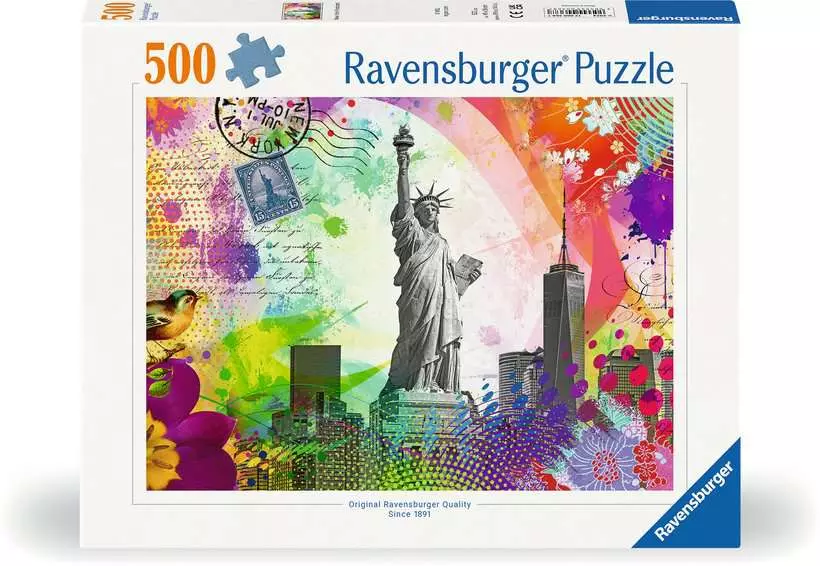 New York Postcard - Standard Adult Puzzle, 500 Pieces