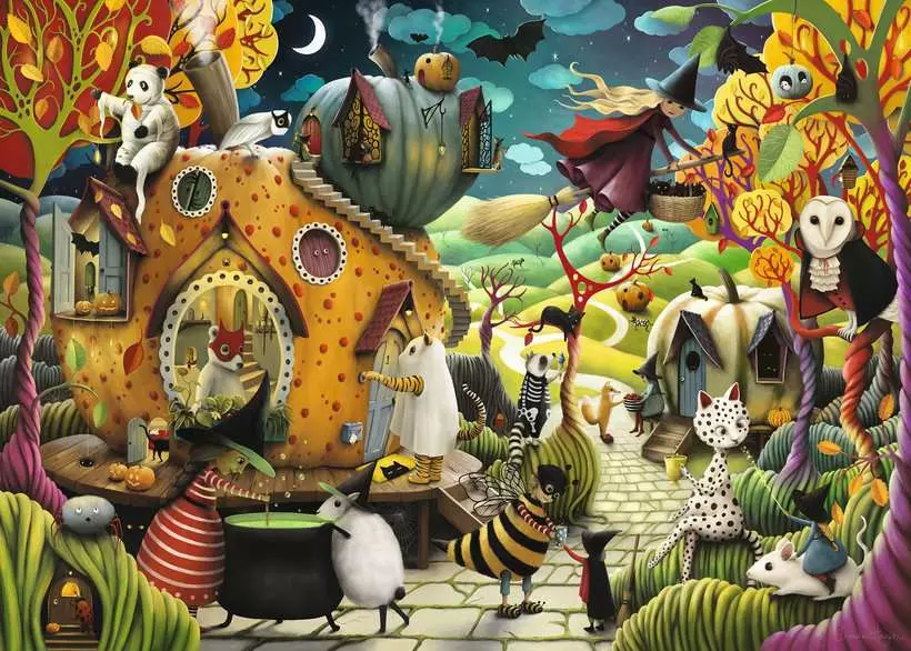 Happy Halloween - Standard Adult Puzzle, 1000 Pieces