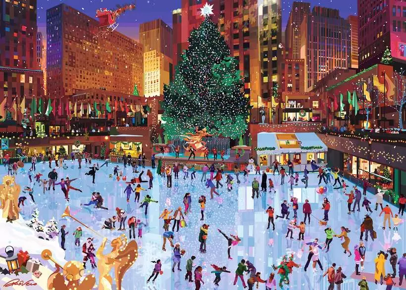 Rockefeller Center Joy - Standard Adult Puzzle, 1000 Pieces