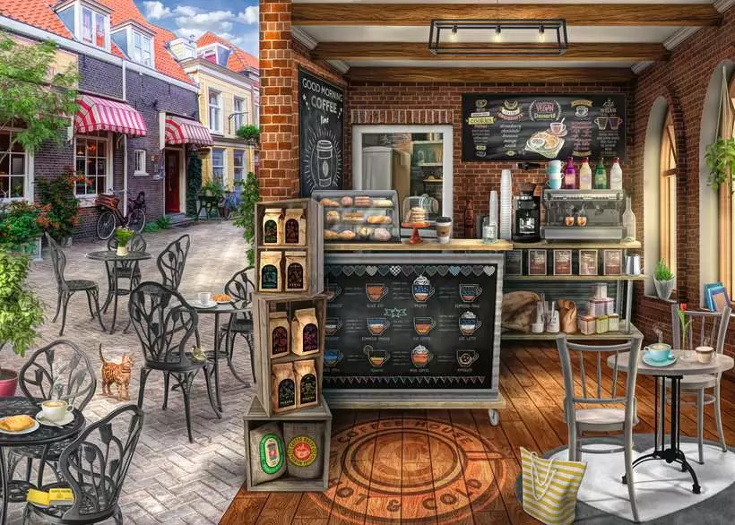 Quaint Cafe - Standard Adult Puzzle, 1000 Pieces