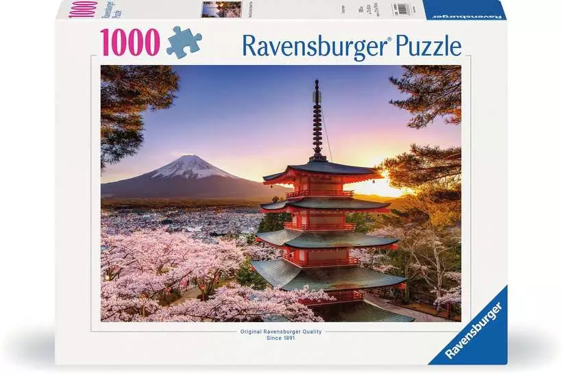 Mount Fuji Cherry Blossom View - Standard Adult Puzzle, 1000 Pieces