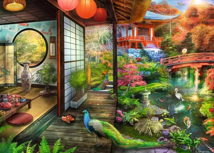 Kyoto Japanese Garden Teahouse - Standard Adult Puzzle, 1000 Pieces