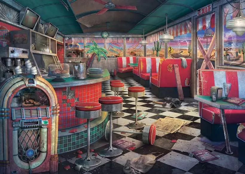 Abandoned Series: Decaying Diner - Standard Adult Puzzle, 1000 Pieces