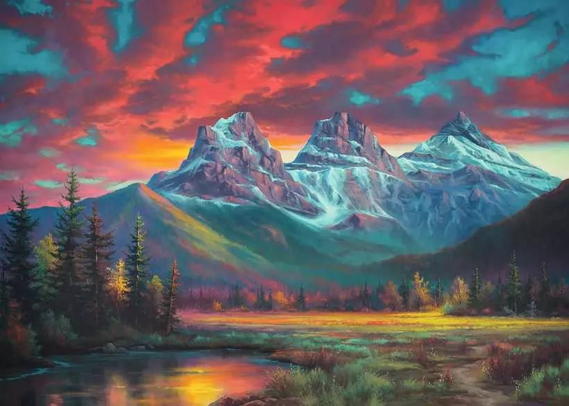Alberta's Three Sisters - Standard Adult Puzzle, 1000 Pieces