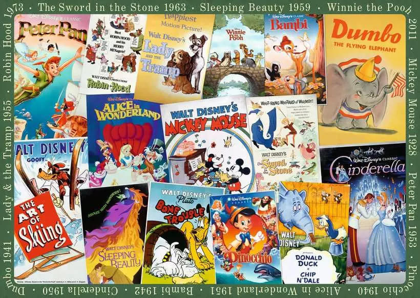 Disney Classics: Vintage Movie Posters - Standard Adult Puzzle, 1000 Pieces