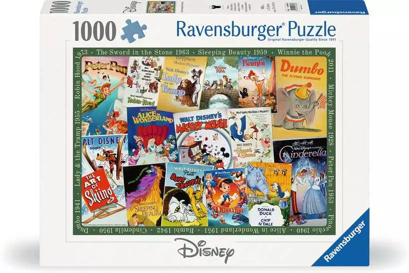 Disney Classics: Vintage Movie Posters - Standard Adult Puzzle, 1000 Pieces