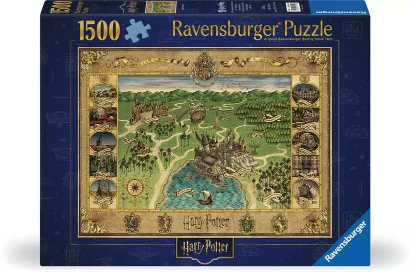 Harry Potter: Hogwarts Map - Standard Adult Puzzle, 1500 Pieces