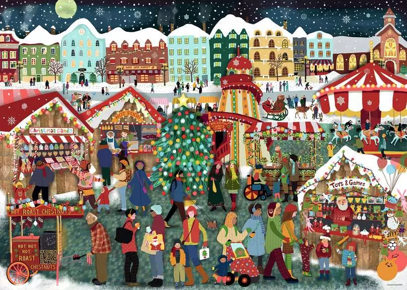 Christmas Market - Standard Adult Puzzle, 1000 Pieces