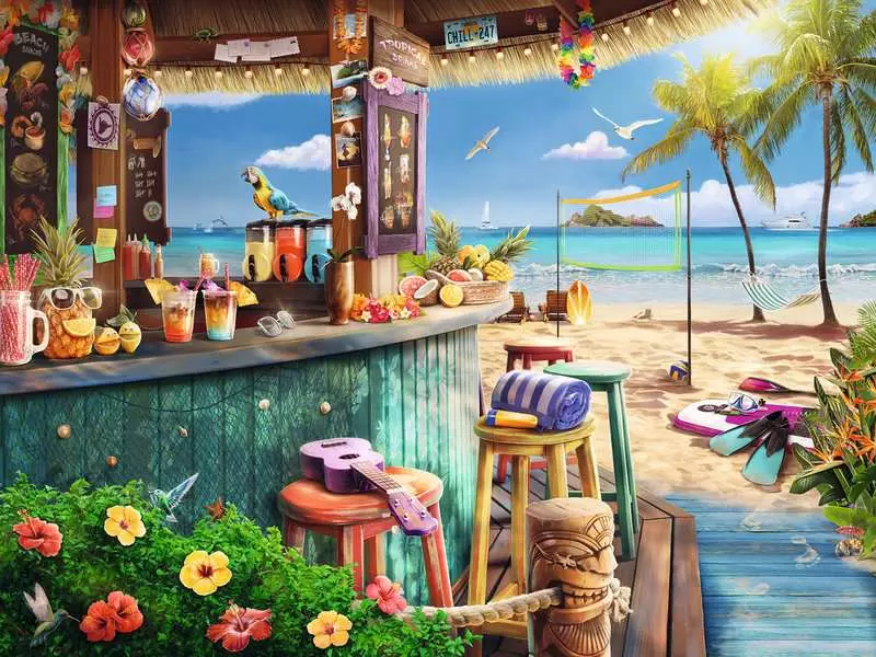 Beach Bar Breezes - Standard Adult Puzzle, 1500 Pieces