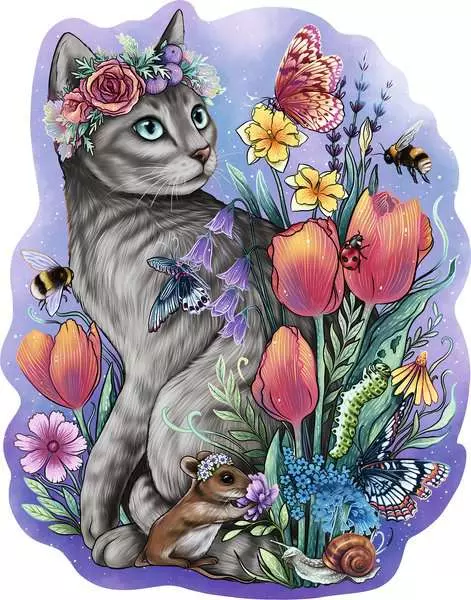 Lovely Cat - Wooden Puzzles, 150 Pieces