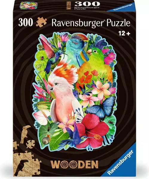 Beautiful Birds - Wooden Puzzles, 300 Pieces