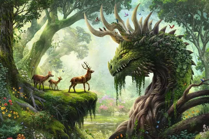 The Forest Dragon Awakes - Standard Adult Puzzle, 3000 Pieces