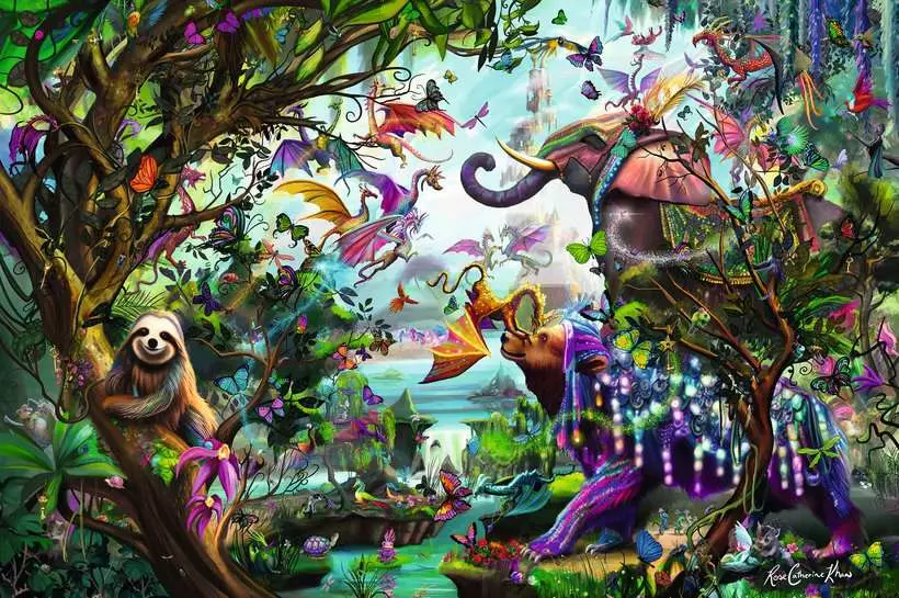 Tropical Dragons - Standard Adult Puzzle, 4000 Pieces
