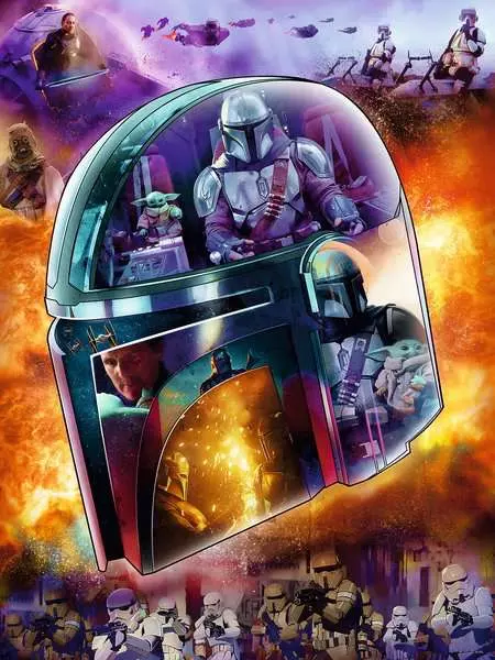 Star Wars: The Mandalorian Helmet - Larger Puzzle Pieces, 770 Pieces