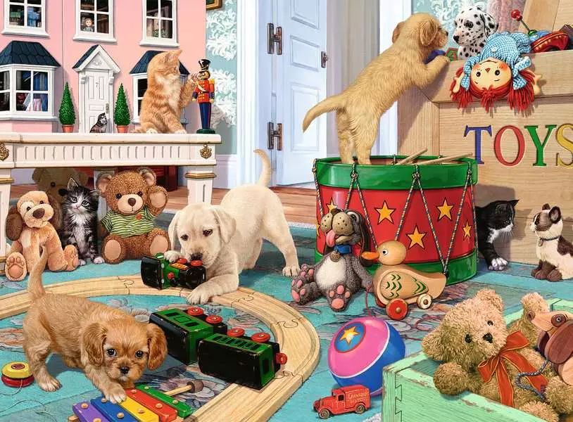 Little Paws Playtime - Children's Puzzle, 150 Pieces (XXL)