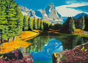 Rocky Mountain Reflections - Larger Puzzle Pieces, 300 Pieces (Large)