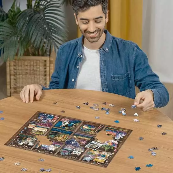 Cubby Cats and Succulents - Standard Adult Puzzle, 500 Pieces