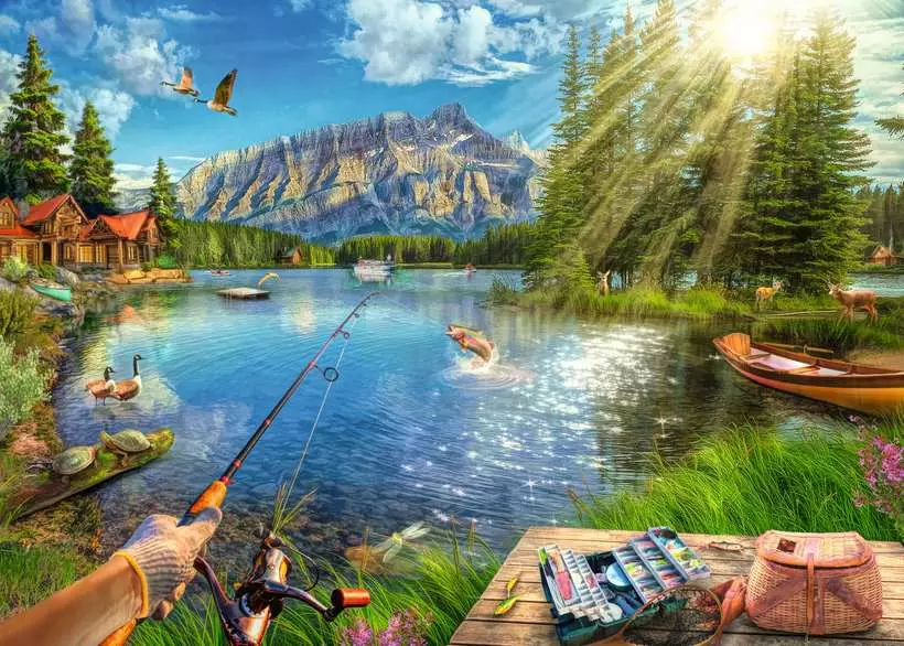Life at the Lake - Standard Adult Puzzle, 1000 Pieces