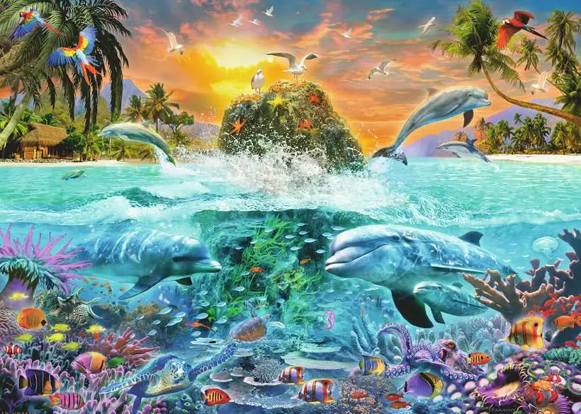 The Underwater Island - Standard Adult Puzzle, 1000 Pieces