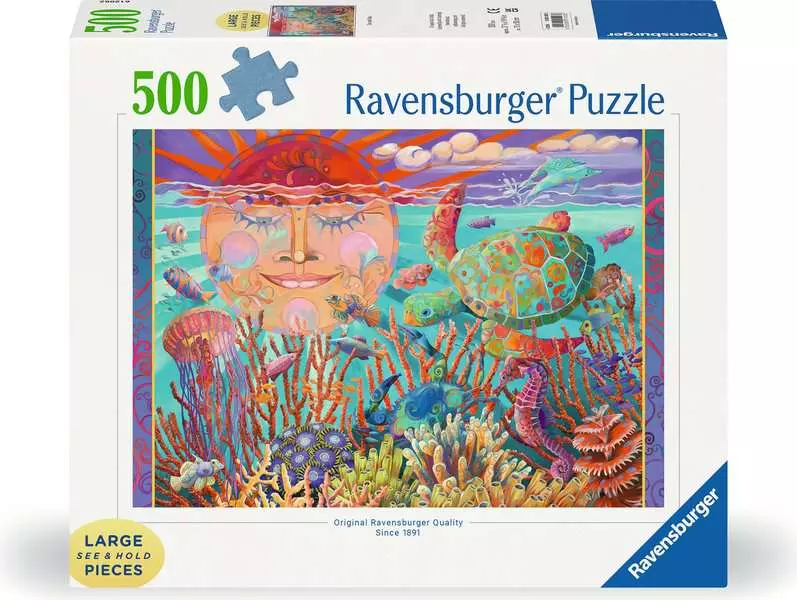 Sun and Sea - Larger Puzzle Pieces, 500 Pieces (Large)