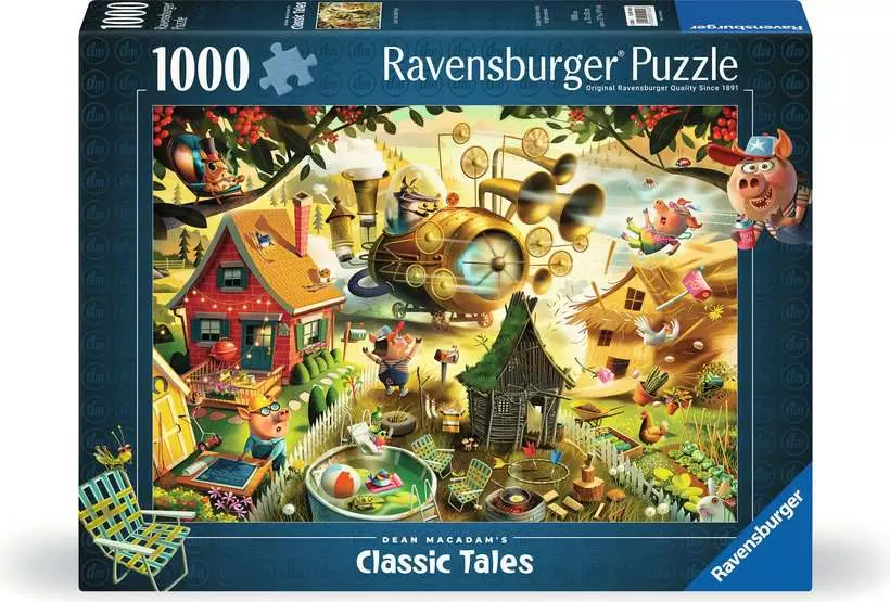 Look Out Little Pigs! - Standard Adult Puzzle, 1000 Pieces