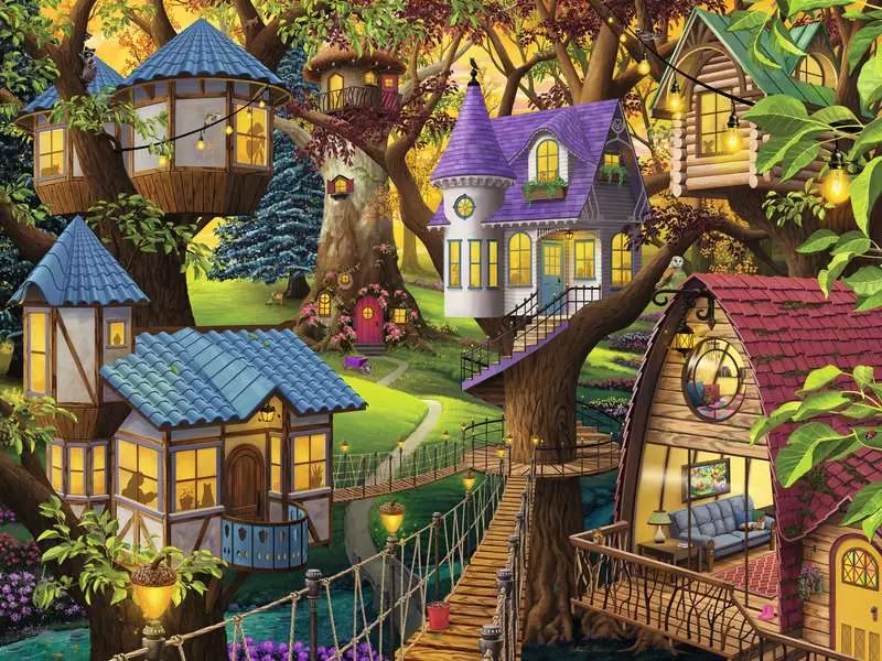 Twilight in the Treetops - Standard Adult Puzzle, 1500 Pieces