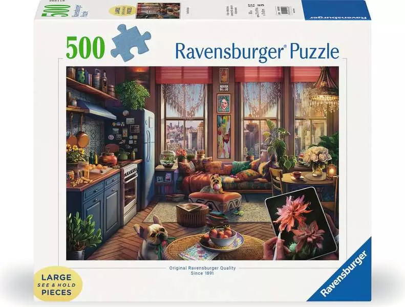 Cozy Boho Studio - Larger Puzzle Pieces, 500 Pieces (Large)