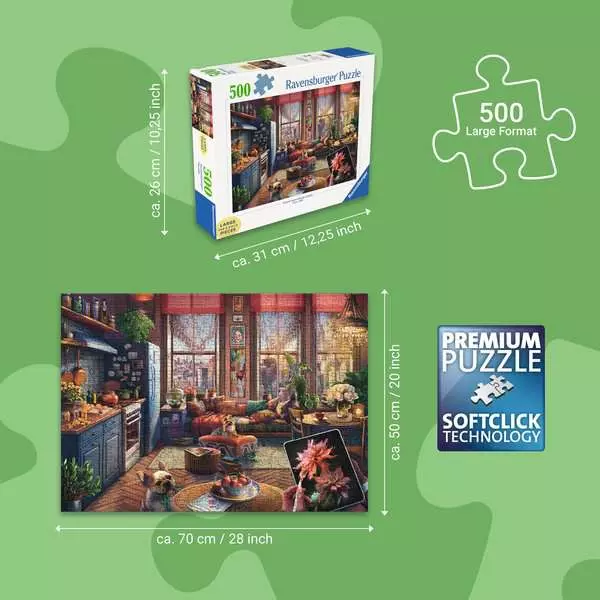 Cozy Boho Studio - Larger Puzzle Pieces, 500 Pieces (Large)