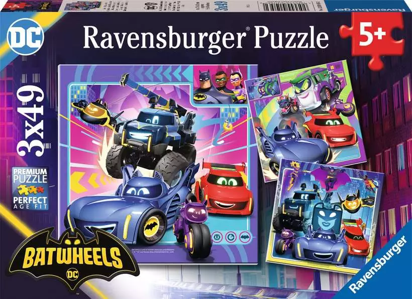 Batwheels: Calling all Batwheels! - Children's Puzzle, 3 Puzzles x 49 Pieces