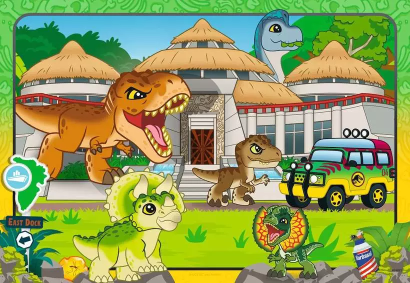 Jurassic Park: Livin' the Wild Life! - Children's Puzzle, 2 Puzzles x 24 Pieces