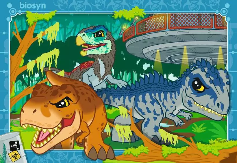 Jurassic Park: Livin' the Wild Life! - Children's Puzzle, 2 Puzzles x 24 Pieces