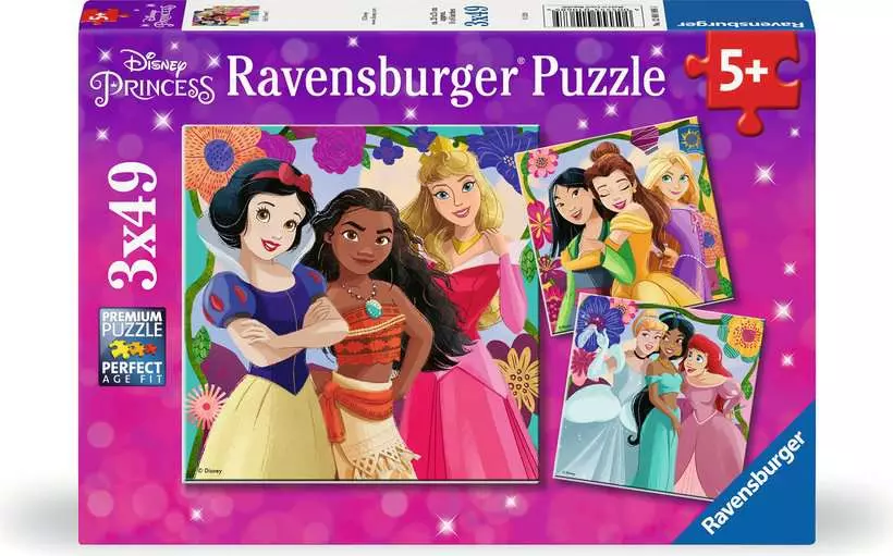 Disney Princess: Girl Power! - Children's Puzzle, 3 Puzzles x 49 Pieces
