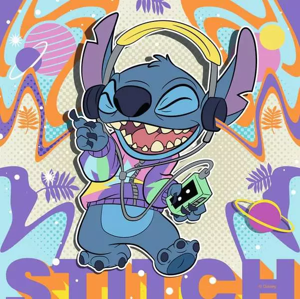 Disney Stitch: Play the Day Away - Children's Puzzle, 3 Puzzles x 49 Pieces