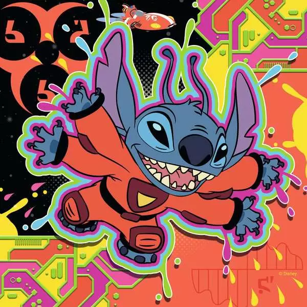 Disney Stitch: Play the Day Away - Children's Puzzle, 3 Puzzles x 49 Pieces