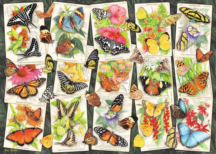 Tropical Butterflies - Standard Adult Puzzle, 1000 Pieces