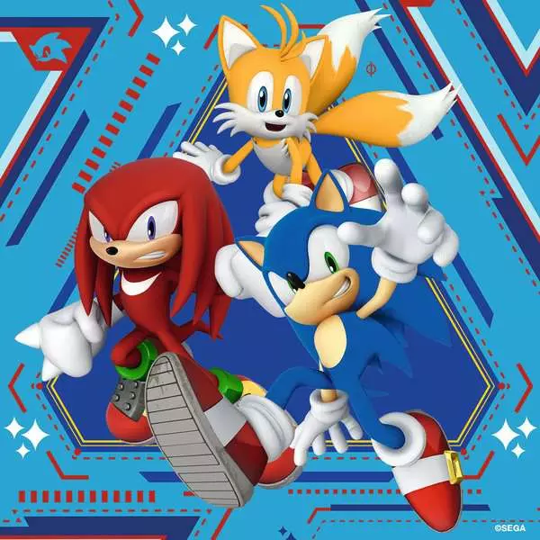 Sonic the Hedgehog - Children's Puzzle, 3 Puzzles x 49 Pieces