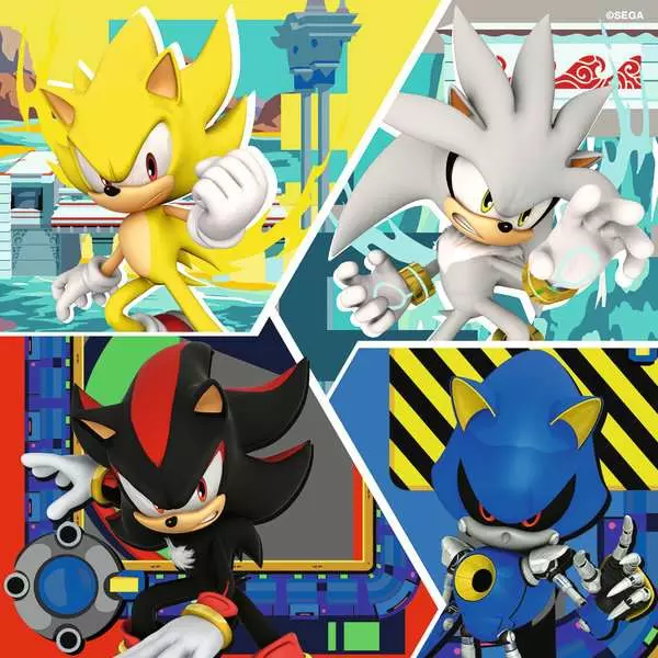 Sonic the Hedgehog - Children's Puzzle, 3 Puzzles x 49 Pieces