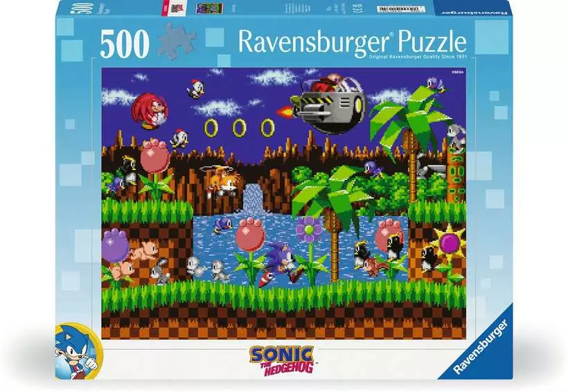 Sonic the Hedgehog: Classic Sonic - Standard Adult Puzzle, 500 Pieces