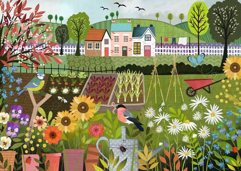 Garden Allotment - Standard Adult Puzzle, 1000 Pieces