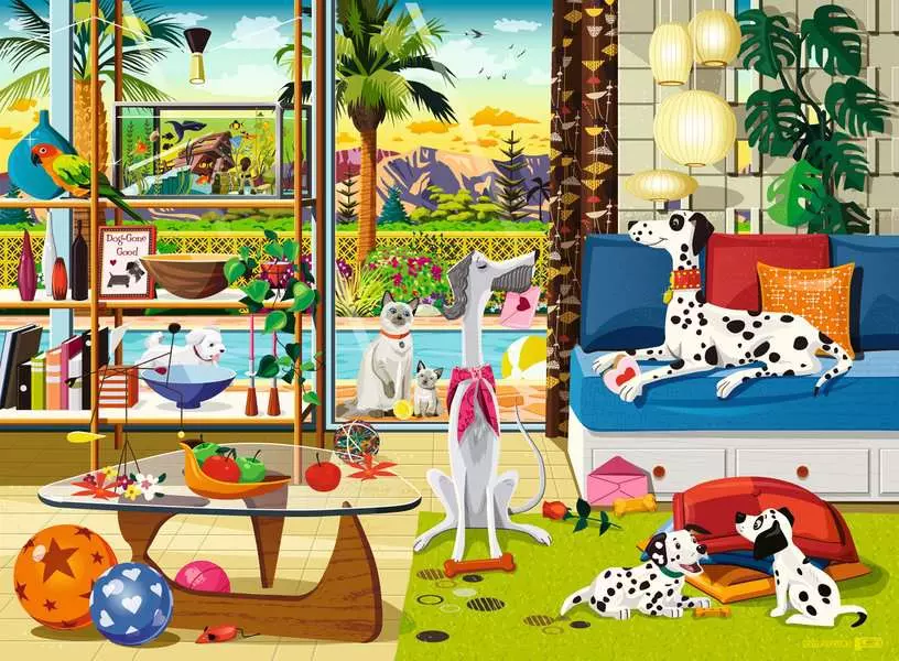 Pets of Palm Springs - Standard Adult Puzzle, 500 Pieces