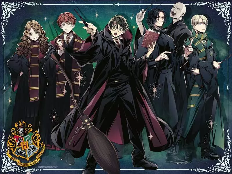 Harry Potter: Gryffindor vs. Slytherin (Anime) - Standard Adult Puzzle, 1500 Pieces