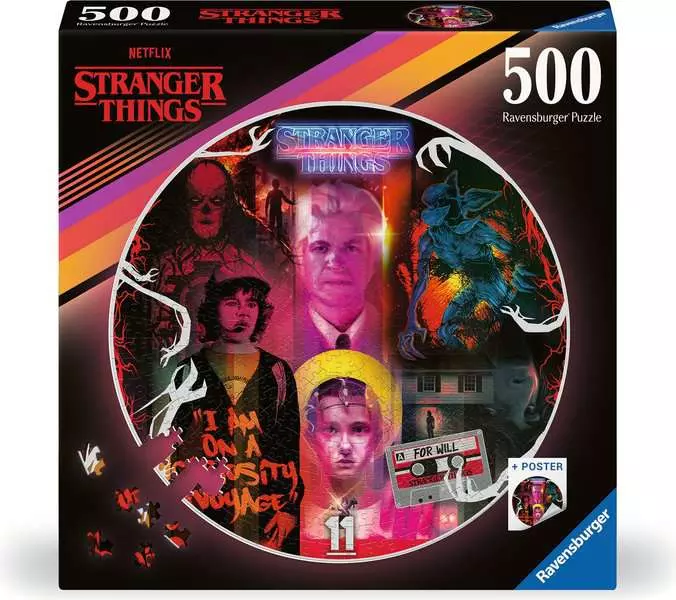Stranger Things - Round Puzzle, 500 Pieces