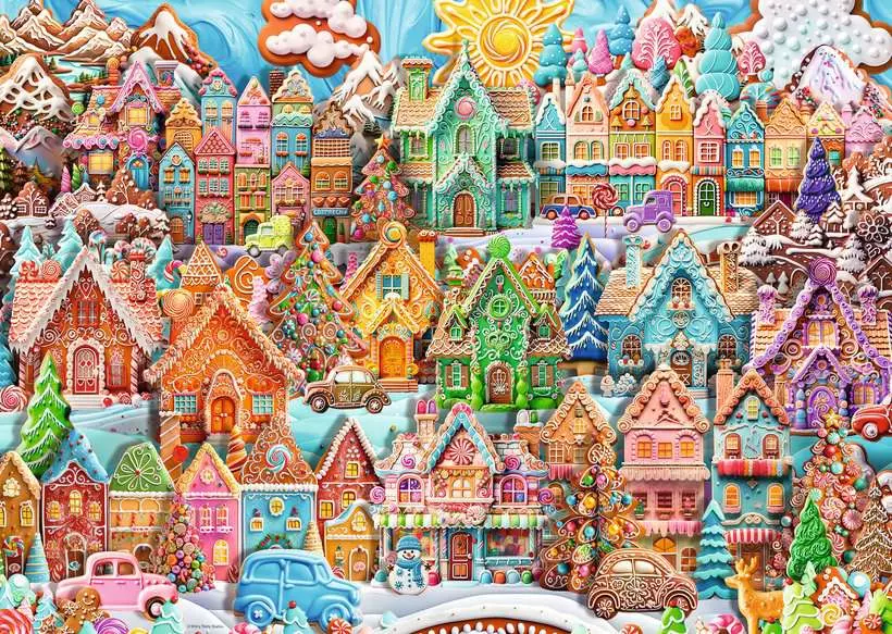 Christmas Cookie Village - Standard Adult Puzzle, 1000 Pieces