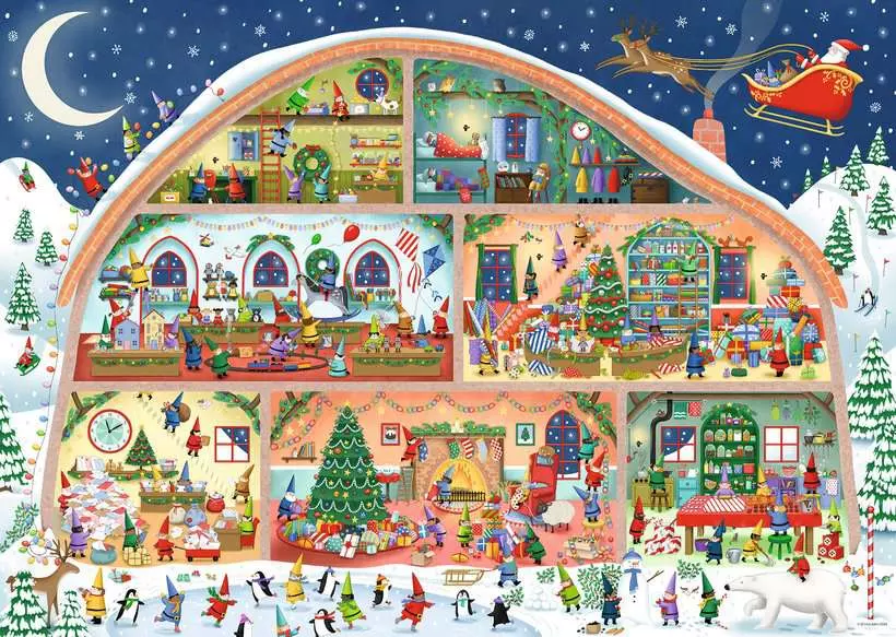 Santa's Workshop - Standard Adult Puzzle, 1000 Pieces