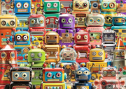 Retro Robots - Larger Puzzle Pieces, 500 Pieces (Large)