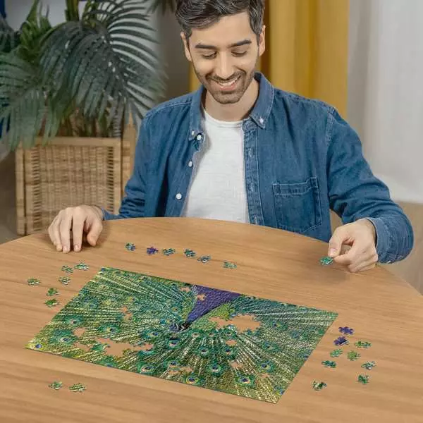 Colorful Animals: Peacock - Puzzle Highlights, 500 Pieces