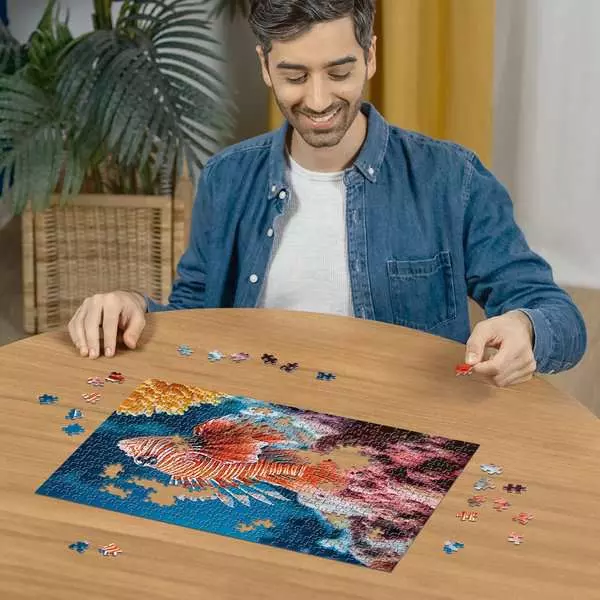 Colorful Animals: Red Lionfish - Puzzle Highlights, 500 Pieces